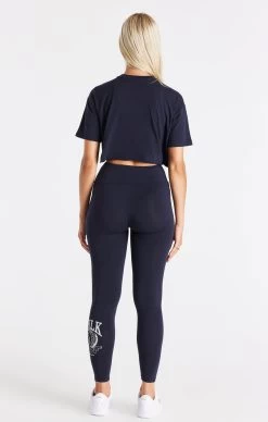 SikSilk Navy Varsity Cropped T-Shirt -Style Zone Shop SSW 3881 5 d742fa5c 099e 42dc 87c2 f65aa7c0a65d