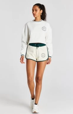 SikSilk Ecru Crop Sweatshirt -Style Zone Shop SSW 3987 3