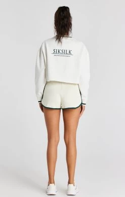 SikSilk Ecru Crop Sweatshirt -Style Zone Shop SSW 3987 5