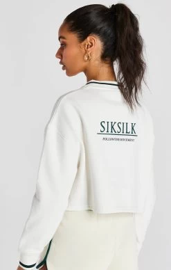 SikSilk Ecru Crop Sweatshirt -Style Zone Shop SSW 3987 7