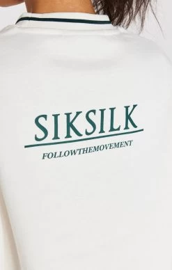 SikSilk Ecru Crop Sweatshirt -Style Zone Shop SSW 3987 8