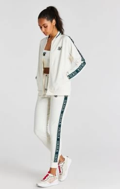 SikSilk Ecru Tape Bomber -Style Zone Shop SSW 3993 3