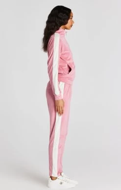 SikSilk Pink Velour Track Top -Style Zone Shop SSW 4022 4