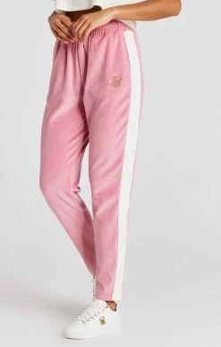 SikSilk Pink Velour Track Pant