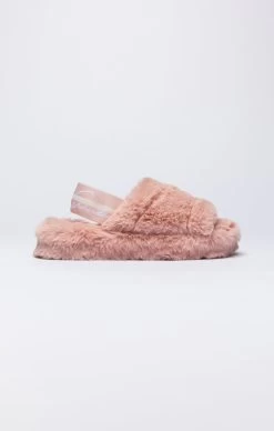 SikSilk Pink Fluffy Slide Slipper