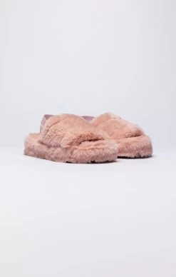 SikSilk Pink Fluffy Slide Slipper -Style Zone Shop SSW 4057 4