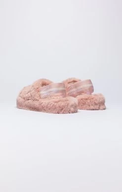 SikSilk Pink Fluffy Slide Slipper -Style Zone Shop SSW 4057 5