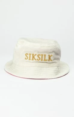 SikSilk Ecru/Pink Reversible Bucket Hat