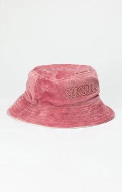 SikSilk Ecru/Pink Reversible Bucket Hat -Style Zone Shop SSW 4081 4