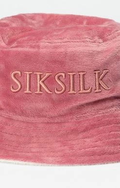 SikSilk Ecru/Pink Reversible Bucket Hat -Style Zone Shop SSW 4081 5