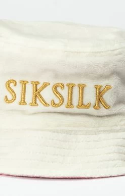 SikSilk Ecru/Pink Reversible Bucket Hat -Style Zone Shop SSW 4081 6