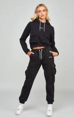 SikSilk Black Cargo Pocket Hoodie -Style Zone Shop SSW 4157 3