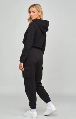 SikSilk Black Cargo Pocket Hoodie -Style Zone Shop SSW 4157 5
