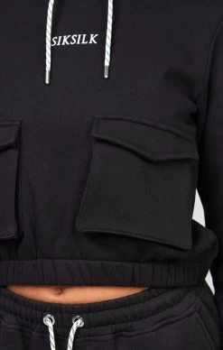 SikSilk Black Cargo Pocket Hoodie -Style Zone Shop SSW 4157 6
