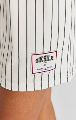 SikSilk Ecru Basketball Pinstripe Dress -Style Zone Shop SSW 4208 6