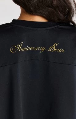 SikSilk Black Crop Retro Football Jersey -Style Zone Shop SSW 4209 8