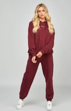 SikSilk Burgundy Oversized Hoodie -Style Zone Shop SSW 4270 6