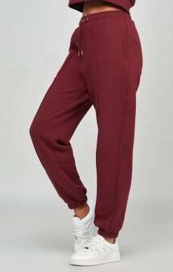 SikSilk Burgundy Oversized Joggers