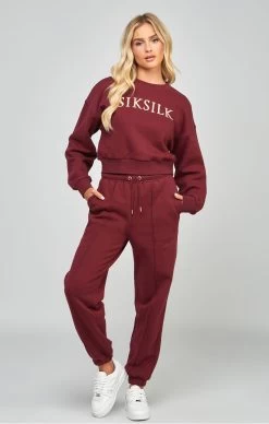 SikSilk Burgundy Oversized Joggers -Style Zone Shop SSW 4271 3