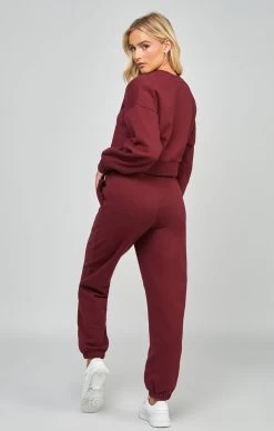 SikSilk Burgundy Oversized Joggers -Style Zone Shop SSW 4271 5
