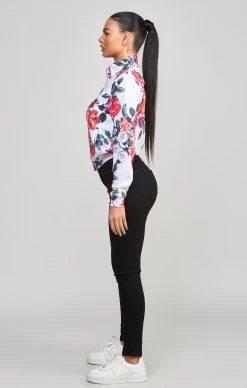 SikSilk Ecru Floral Track Top -Style Zone Shop SSW 4324 4