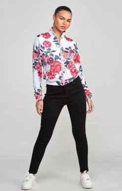 SikSilk Ecru Floral Track Top -Style Zone Shop SSW 4324 6