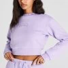 SikSilk Lilac Crop Sweatshirt -Style Zone Shop SSW 4326 1