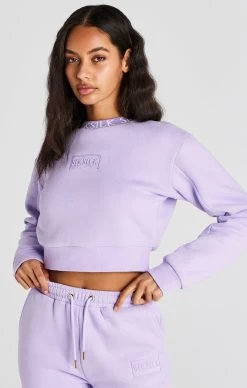 SikSilk Lilac Crop Sweatshirt