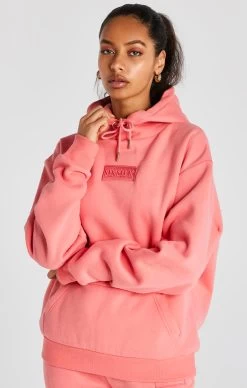 SikSilk Coral Oversized Hoodie