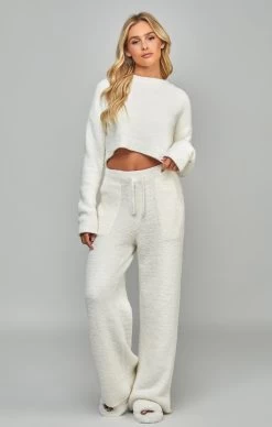 SikSilk Ecru Wide Leg Lounge Pant -Style Zone Shop SSW 4351 3