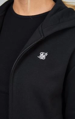 SikSilk Black Essential Zip Thru -Style Zone Shop SSW 4413 3