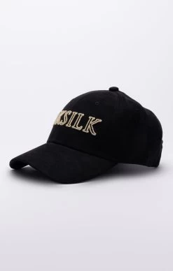 SikSilk Black Faux Suede Baseball Cap
