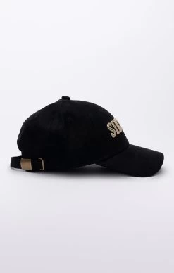 SikSilk Black Faux Suede Baseball Cap -Style Zone Shop SSW 4534 3
