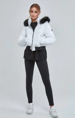 SikSilk White Cropped Parka -Style Zone Shop SSW 4580 4 66a7ec7b c872 4dfc ad42 62d44e61316c