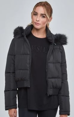 SikSilk Black Cropped Parka