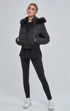 SikSilk Black Cropped Parka -Style Zone Shop SSW 4582 4 2d461f26 fcb7 4c58 b8f8 8be6f79d34cc