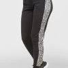 SikSilk Black Leopard Print Panelled Track Pant -Style Zone Shop SSW 4587 1
