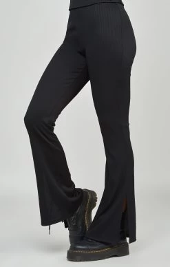SikSilk Black Ribbed Trouser