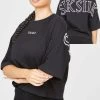 SikSilk Black Branded Crop T-Shirt -Style Zone Shop SSW 4780 7