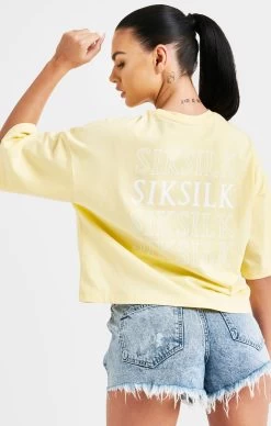 SikSilk Lemon Repeat Logo T-Shirt -Style Zone Shop SSW 4811 6