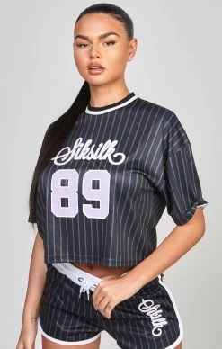 SikSilk Black Pinstripe Basketball Vest