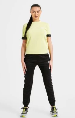 SikSilk Yellow Taped Crop T-Shirt -Style Zone Shop SSW 4831 3