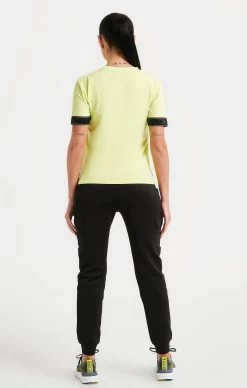 SikSilk Yellow Taped Crop T-Shirt -Style Zone Shop SSW 4831 5