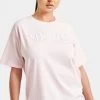 SikSilk Pink Embroidered Boyfriend T-Shirt -Style Zone Shop SSW 4839 1