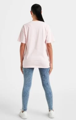 SikSilk Pink Embroidered Boyfriend T-Shirt -Style Zone Shop SSW 4839 5