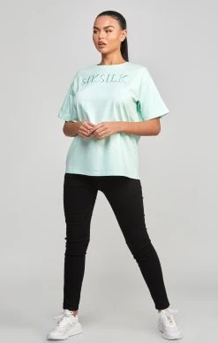 SikSilk Mint Embroidered Boyfriend T-Shirt -Style Zone Shop SSW 4841 4