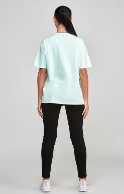 SikSilk Mint Embroidered Boyfriend T-Shirt -Style Zone Shop SSW 4841 5