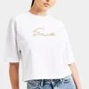 SikSilk White Signature Crop Tee -Style Zone Shop SSW 4899 1