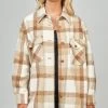 SikSilk Beige Checked Shacket -Style Zone Shop SSW 4913 1
