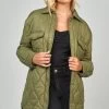 SikSilk Khaki Lightweight Quilt Jacket -Style Zone Shop SSW 4915 1